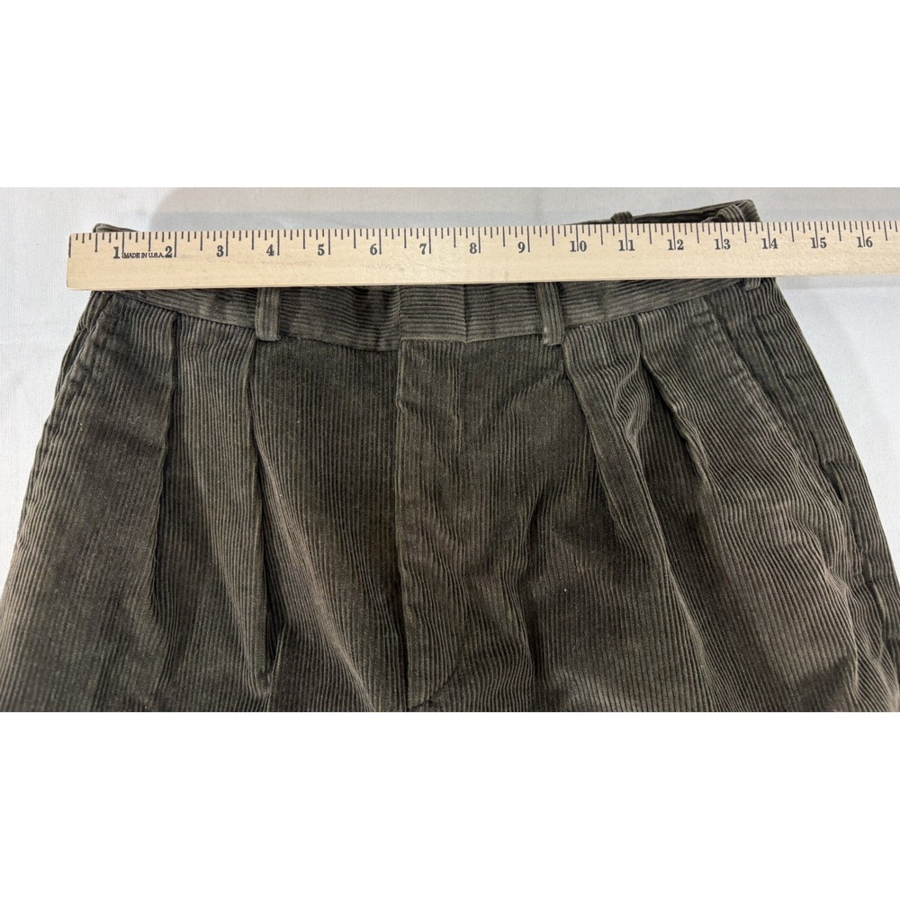 VTG Lands' End Corduroy Pants 30 Regular Men's (Cropped? READ) Olive Green Pants - Picture 9 of 10